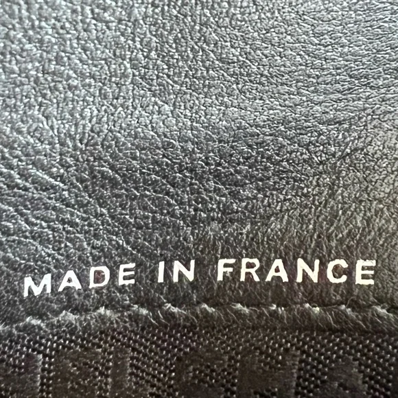 Chanel Cocomark Bifold Leather Black Women’s Long Wallet